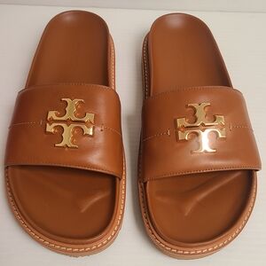 Tory Burch Brown Slide Sandals